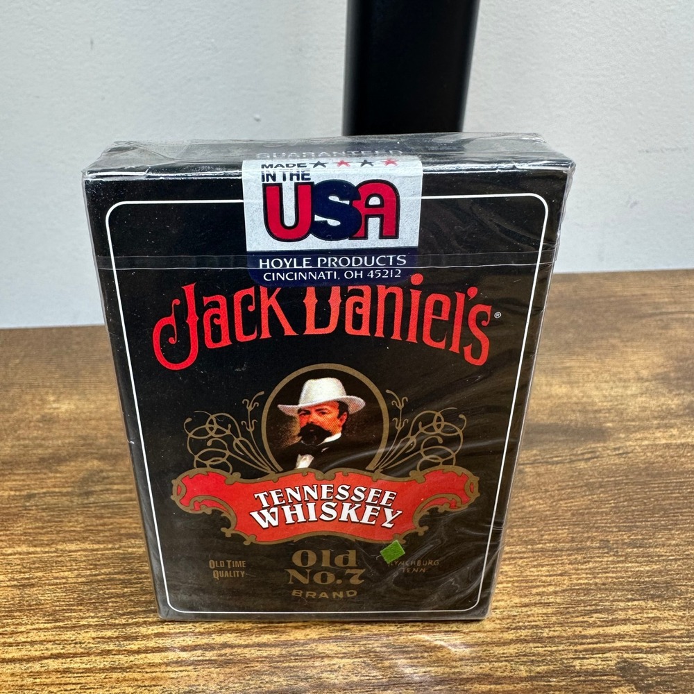Jack Daniels Playing Cards Hoyle Poker Size No 6633 Vintage 2002 Sealed USA Made